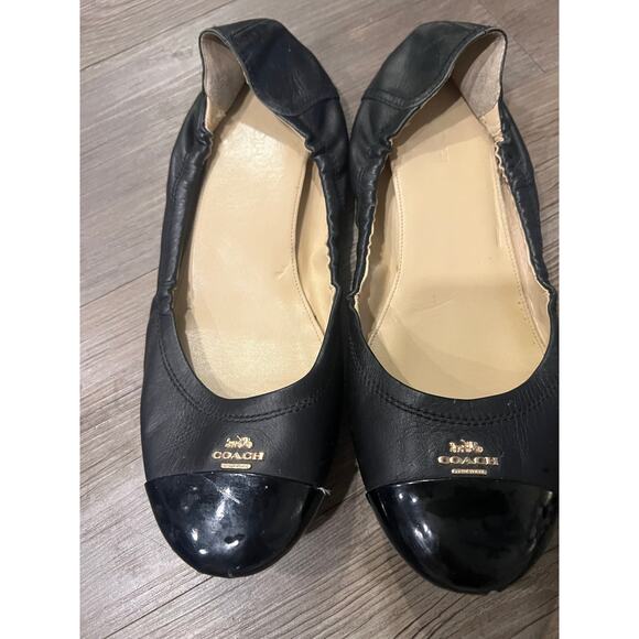 Coach Shoes - Coach Black Leather Flats